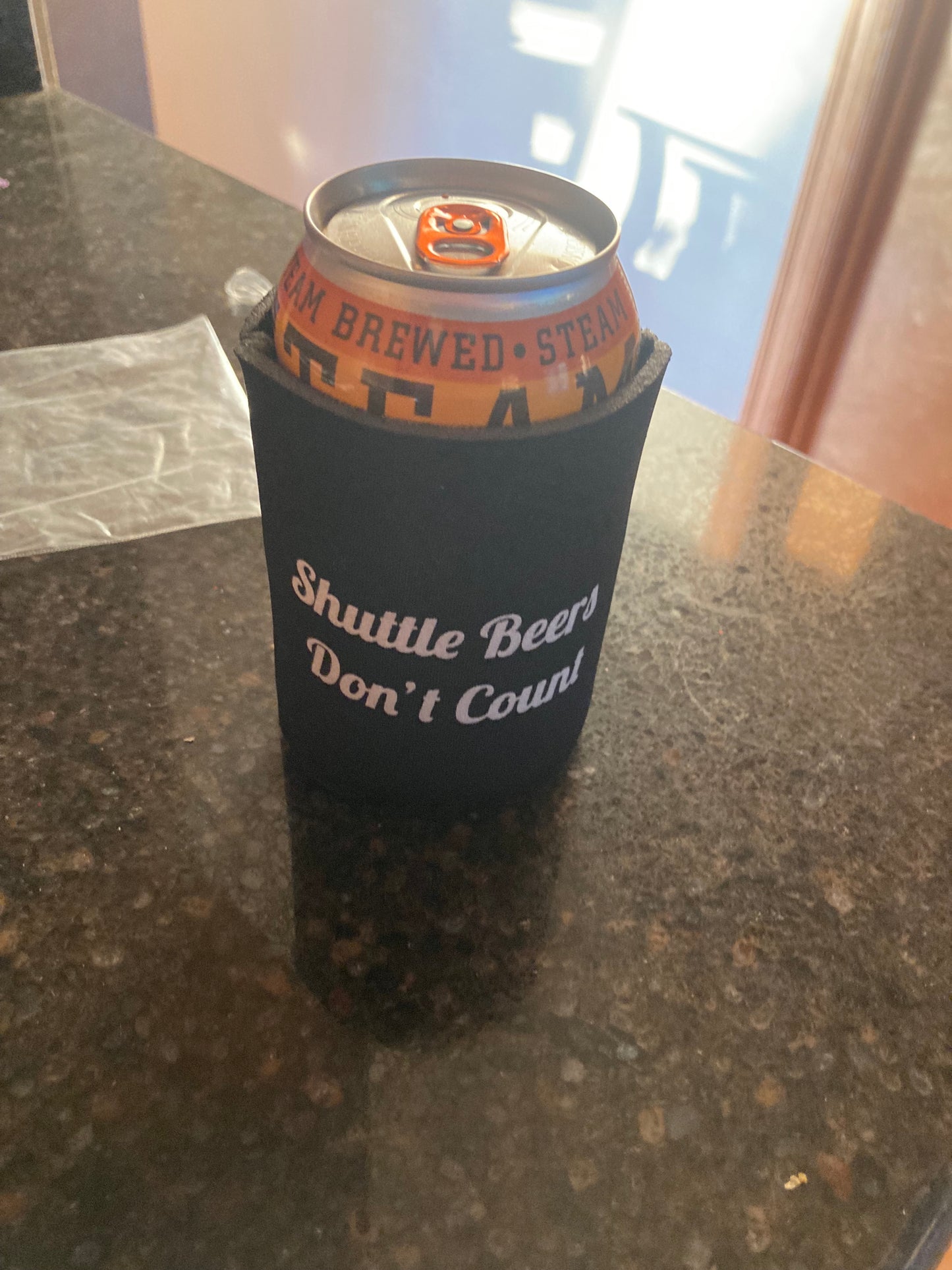 Shuttle Beers Don't Count Koozie